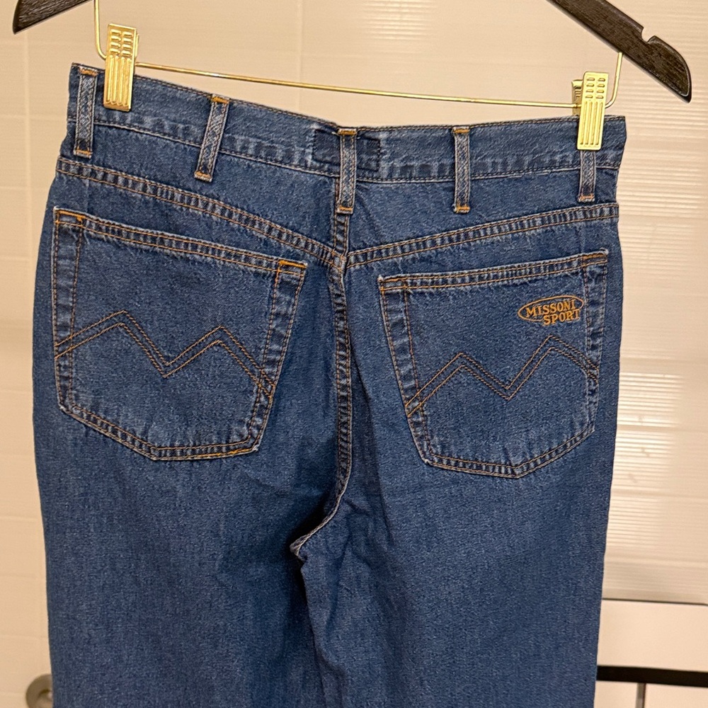 Missoni Blue Straight Leg Jeans. Size 31. Made in Italy. Vintage. Bought in 1984